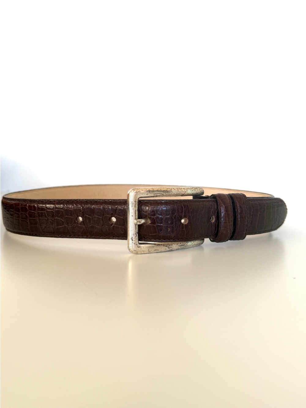 Vintage Crocodile leather belt - Kenneth Cole Reaction
